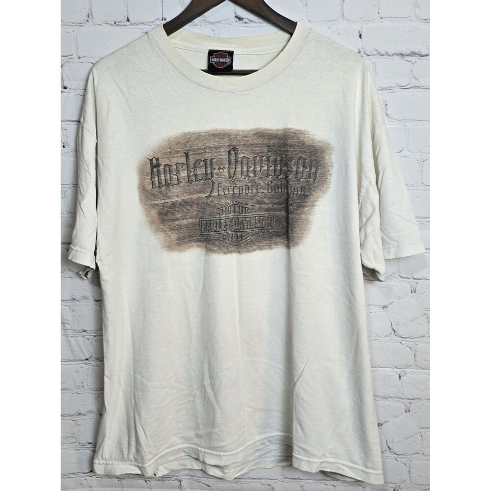Vintage Harley Davidson Shirt Freeport Bahamas Distressed Faded no size tag